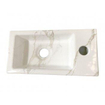 Wiesbaden Mini-Rhea Links fonteinset 36x18x9cm Carrara marmerlook wit incl. victoria luxe fonteinkraan geborsteld messing SW794545