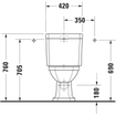 Duravit Serie 1930 staand toilet 38x39x65cm duoblok zonder reservoir diepspoel PK wit 0293318