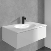 Villeroy & Boch Antao Eengreeps wastafelkraan - met Push-Open afvoergarnituur - mat zwart SW974177