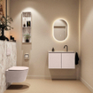 MONDIAZ TURE-DLUX 80cm toiletmeubel Rosee. EDEN wastafel Glace positie midden. Met 1 kraangat. SW1103458