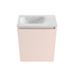 MONDIAZ TURE-DLUX 40cm toiletmeubel Rosee. EDEN wastafel Opalo positie links. Met 1 kraangat. SW1104477