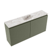 MONDIAZ TURE-DLUX 100cm toiletmeubel Army. EDEN wastafel Glace positie midden. Met 1 kraangat. SW1103161