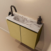 MONDIAZ TURE-DLUX 60cm toiletmeubel Oro. EDEN wastafel Glace positie links. Met 1 kraangat. SW1103407