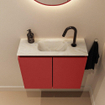 MONDIAZ TURE-DLUX 60cm toiletmeubel Fire. EDEN wastafel Ostra positie midden. Met 1 kraangat. SW1104809