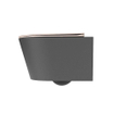 MONDIAZ LAVIE wandclosetpack - 36x53cm - diepspoel - rimless - Dark grey (grijs) - softclose - quick-release - toiletzitting - Rosee (roze) SW1208684