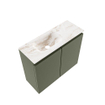 MONDIAZ TURE-DLUX 60cm toiletmeubel Army. EDEN wastafel Frappe positie links. Met 1 kraangat. SW1102647