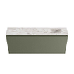 MONDIAZ TURE-DLUX 120cm toiletmeubel Army. EDEN wastafel Glace positie rechts. Met 1 kraangat. SW1103180