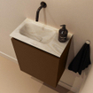 MONDIAZ TURE-DLUX 40cm toiletmeubel Rust. EDEN wastafel Ostra positie links. Zonder kraangat. SW1105068