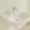 Villeroy en Boch O.novo wastafel 60x49cm met overloop 1 kraangat ceramic+ wit 0124127