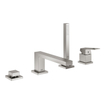 GROHE Eurocube afbouwdeel v. 4-gats badrandkraan supersteel SW523596