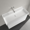 Villeroy & Boch Collaro meubelwastafel 100x47cm zonder overloop zonder kraangaten ceramic+ stone white SW358379