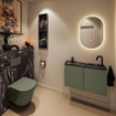 MONDIAZ TURE-DLUX 80cm toiletmeubel Army. EDEN wastafel Lava positie rechts. Met 1 kraangat. SW1103715