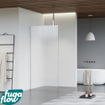 FugaFlow Eccelente Vetro inloopdouche badkamer - 50x200cm - ribbelglas - plafondarm - chroom SW1124913