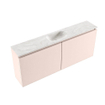 MONDIAZ TURE-DLUX 120cm toiletmeubel Rosee. EDEN wastafel Ostra positie midden. Zonder kraangat. SW1105037