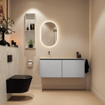 MONDIAZ TURE-DLUX 120cm toiletmeubel Plata. EDEN wastafel Opalo positie links. Zonder kraangat. SW1104500