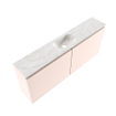 MONDIAZ TURE-DLUX 120cm toiletmeubel Rosee. EDEN wastafel Ostra positie midden. Zonder kraangat. SW1105037