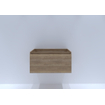 HR badmeubelen Matrix Wastafelonderkast - 80x44.8x40cm - 1 lade - greeploos met greeplijst - natuur eiken SW233285