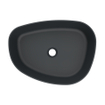 Arcqua Rocker waskom - 50x37x13cm - opbouw - rechts - organisch - cast marble antraciet mat SW927806