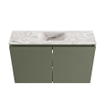 MONDIAZ TURE-DLUX 80cm toiletmeubel Army. EDEN wastafel Glace positie midden. Met 1 kraangat. SW1103139