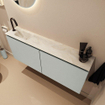 MONDIAZ TURE-DLUX 120cm toiletmeubel Greey. EDEN wastafel Ostra positie links. Met 1 kraangat. SW1104880