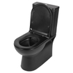 Differnz staand toilet Duoblok spoelrandloos met softclose en quickrelease zitting mat zwart SW705549