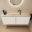 MONDIAZ TURE-DLUX 120cm toiletmeubel Talc. EDEN wastafel Frappe positie midden. Met 1 kraangat. SW1102609
