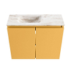 MONDIAZ TURE-DLUX 60cm toiletmeubel Ocher. EDEN wastafel Frappe positie links. Met 1 kraangat. SW1102858
