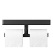 Tiger Carv Toiletrolhouder - dubbel - met planchet - zwart SW771744