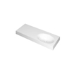 INK Smooth wastafel - 120x45x9cm - 1 wasbak rechts - 1 kraangat - polystone wit glans SW798258