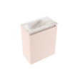 MONDIAZ TURE-DLUX 40cm toiletmeubel Rosee. EDEN wastafel Frappe positie links. Met 1 kraangat. SW1102984