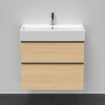 Duravit D-Neo wastafelonderkast 78.4x62.5x44.2cm 2 lades Natuur eiken Mat SW641170