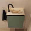 MONDIAZ TURE-DLUX 40cm toiletmeubel Army. EDEN wastafel Frappe positie rechts. Met 1 kraangat. SW1102639