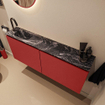 MONDIAZ TURE-DLUX 120cm toiletmeubel Fire. EDEN wastafel Lava positie links. Met 1 kraangat. SW1103779