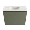 MONDIAZ TURE-DLUX 60cm toiletmeubel Army. EDEN wastafel Ostra positie midden. Zonder kraangat. SW1104680