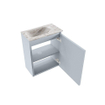 MONDIAZ TURE-DLUX 40cm toiletmeubel Clay. EDEN wastafel Glace positie links. Zonder kraangat. SW1103193