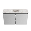 MONDIAZ TURE-DLUX 80cm toiletmeubel Plata. EDEN wastafel Glace positie midden. Met 1 kraangat. SW1103438