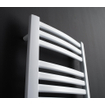 Instamat Milano gebogen elektrische handdoekradiator 60.5x122cm 600watt inclusief wandconsoles wit SW793776