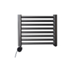 Sanicare electrische design radiator 172 x 60 cm. Gun metal met thermostaat chroom (linksonder) SW1000711