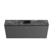 MONDIAZ TURE-DLUX 120cm toiletmeubel Dark Grey. EDEN wastafel Lava positie midden. Met 1 kraangat. SW1103817