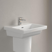 Villeroy & Boch Subway 3.0 wastafel 55x44x16.5cm Rechthoek 1 kraangat met overloopgat Wit Alpin glans Ceramic+ SW701249