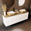 Mondiaz TOP 41 Topblad - 160x41x0.9cm - geschikt voor afdekplaat - Solid surface - Oro SW1018915