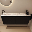 MONDIAZ TURE-DLUX 120cm toiletmeubel Urban. EDEN wastafel Glace positie links. Met 1 kraangat. SW1103208