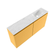 MONDIAZ TURE-DLUX 100cm toiletmeubel Ocher. EDEN wastafel Opalo positie rechts. Zonder kraangat. SW1104414