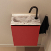 MONDIAZ TURE-DLUX 40cm toiletmeubel Fire. EDEN wastafel Glace positie links. Met 1 kraangat. SW1103283