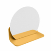 Mondiaz SPOT Badkamerspiegel - rond 30cm - spiegelplanchet - kleur Ocher SW1235559