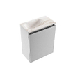 MONDIAZ TURE-DLUX 40cm toiletmeubel Plata. EDEN wastafel Frappe positie links. Zonder kraangat. SW1105201