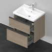 Duravit D-Neo wastafelonderkast 63.4x62.5x45.2cm 2 lades Eiken (terra) Mat SW641021