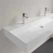Villeroy & Boch Memento 2.0 wastafel onderzijde geslepen 120x47cm zonder overloop 2 kraangaten ceramic+ wit SW358465
