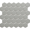 The Mosaic Factory London mozaïektegel - 28.2x32.1cm - wand en vloertegel - Zeshoek/Hexagon - Porselein Dark Grey Mat SW397937