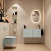 MONDIAZ TURE-DLUX 100cm toiletmeubel Greey. EDEN wastafel Ostra positie rechts. Met 1 kraangat. SW1104841